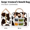 imageFit ampamp Fresh Bloomington Lunch Bag for Women  Insulated Large Lunch Box for Work with Containers LeakResistant StainResistant Zipper Closure Mocha Feline FineCowhide