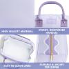 imageFit ampamp Fresh Bloomington Lunch Bag for Women  Insulated Large Lunch Box for Work with Containers LeakResistant StainResistant Zipper Closure Mocha Feline FineLavender Scallop