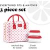 imageFit ampamp Fresh Bloomington Lunch Bag for Women  Insulated Large Lunch Box for Work with Containers LeakResistant StainResistant Zipper Closure Mocha Feline FineHeart Print