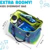 imageFit ampamp Fresh Junior Duffel Bag For Kids Premium NeopreneLike Material Small Duffle Dance ampamp Sports Bag WeekenderBlue Green