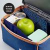 imageFit ampamp Fresh Cool Coolers 2 Pack Soft Ice for Lunch Bags Flexible Stretch Nylon Durable Reusable Lunch Box Ice Packs Soft Ice Reusable Freezer Packs Lunch Ice Easy to Clean Taupe CheckerboardNavy Sketch Weave  Blue