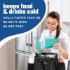 imageFit ampamp Fresh Cool Coolers 2 Pack Soft Ice for Lunch Bags Flexible Stretch Nylon Durable Reusable Lunch Box Ice Packs Soft Ice Reusable Freezer Packs Lunch Ice Easy to Clean Taupe CheckerboardTeal