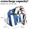 imageFit ampamp Fresh Large Beach Bag for Women  Extra Large Travel Tote With PocketsCobalt Stripe