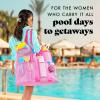 imageFit ampamp Fresh The Shore Thing Marine Grade Mesh Beach Bag with Pockets  Waterproof Sandproof Tote Bag Lightweight Foldable Tote Bag XL Travel Bag Beach Vacation Essentials Flamingo Pink