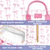 image:imageFit amp Fresh Bloomington Lunch Bag for Women  Insulated Large Lunch Box for Work with Containers LeakResistant StainResistant Zipper Closure Pink Dainty BowsPink Bows
