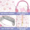 image:imageFit amp Fresh Bloomington Lunch Bag for Women  Insulated Large Lunch Box for Work with Containers LeakResistant StainResistant Zipper Closure Pink Dainty BowsPink Sweet Floral Bows