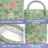 image:imageFit amp Fresh Bloomington Lunch Bag for Women  Insulated Large Lunch Box for Work with Containers LeakResistant StainResistant Zipper Closure Pink Dainty BowsSage Bows  Flowers