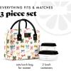 image:imageFit amp Fresh Bloomington Lunch Bag for Women  Insulated Large Lunch Box for Work with Containers LeakResistant StainResistant Zipper Closure Pink Dainty BowsFall Bows