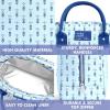image:imageFit amp Fresh Bloomington Lunch Bag for Women  Insulated Large Lunch Box for Work with Containers LeakResistant StainResistant Zipper Closure Pink Dainty BowsBlue Tiny Flowers