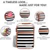 image:imageFit amp Fresh Insulated Lunch Box for Kids Blue Polyester 10 x 825 x 4 with Side Pocket and Front ZipBlack  White Stripe