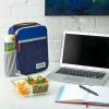 image:imageFit amp Fresh Insulated Lunch Box for Kids Blue Polyester 10 x 825 x 4 with Side Pocket and Front ZipBlue