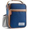 image:imageFit amp Fresh Insulated Lunch Box for Kids Blue Polyester 10 x 825 x 4 with Side Pocket and Front ZipBlue