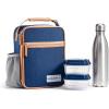 image:imageFit amp Fresh Insulated Lunch Box for Kids Blue Polyester 10 x 825 x 4 with Side Pocket and Front ZipBlue