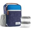 image:imageFit amp Fresh Insulated Lunch Box for Kids Blue Polyester 10 x 825 x 4 with Side Pocket and Front ZipBlue