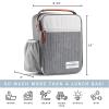 image:imageFit amp Fresh Insulated Lunch Box for Kids Blue Polyester 10 x 825 x 4 with Side Pocket and Front ZipCharcoal