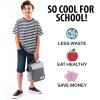 image:imageFit amp Fresh Insulated Lunch Box for Kids Blue Polyester 10 x 825 x 4 with Side Pocket and Front ZipCharcoal