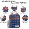 image:imageFit amp Fresh Insulated Lunch Box for Kids Blue Polyester 10 x 825 x 4 with Side Pocket and Front ZipNavy  White Dot