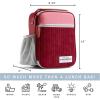image:imageFit amp Fresh Insulated Lunch Box for Kids Blue Polyester 10 x 825 x 4 with Side Pocket and Front ZipPink