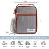 image:imageFit amp Fresh Insulated Lunch Box for Kids Blue Polyester 10 x 825 x 4 with Side Pocket and Front ZipSteel