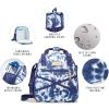image:imageFit amp Fresh Kate Insulated Lunch Bag with Side Pouch amp Carry Handles Complete Lunch Kit Includes Matching Tumbler 4 Containers amp Ice Pack Colorful LeopardNavy Tie Dye