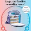 image:imageFit amp Fresh Kate Insulated Lunch Bag with Side Pouch amp Carry Handles Complete Lunch Kit Includes Matching Tumbler 4 Containers amp Ice Pack Colorful LeopardLilac