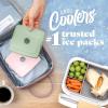 image:imageCool Coolers by Fit amp Fresh Slim Ice Packs Quick Freeze Reusable Ice Packs for Lunch Boxes amp Coolers LongLasting Space Saving Lunch Ice Packs Ivory 4PkMulticolor Neutrals