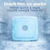 image:imageCool Coolers by Fit amp Fresh Slim Ice Packs Quick Freeze Reusable Ice Packs for Lunch Boxes amp Coolers LongLasting Space Saving Lunch Ice Packs Ivory 4PkClear Blue