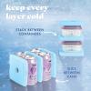 image:imageCool Coolers by Fit amp Fresh Slim Ice Packs Quick Freeze Reusable Ice Packs for Lunch Boxes amp Coolers LongLasting Space Saving Lunch Ice Packs Ivory 4PkClear Blue