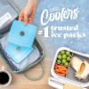 image:imageCool Coolers by Fit amp Fresh Slim Ice Packs Quick Freeze Reusable Ice Packs for Lunch Boxes amp Coolers LongLasting Space Saving Lunch Ice Packs Ivory 4PkClear Blue