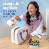 image:imageCool Coolers by Fit amp Fresh Slim Ice Packs Quick Freeze Reusable Ice Packs for Lunch Boxes amp Coolers LongLasting Space Saving Lunch Ice Packs Ivory 4PkClear Blue