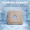 image:imageCool Coolers by Fit amp Fresh Slim Ice Packs Quick Freeze Reusable Ice Packs for Lunch Boxes amp Coolers LongLasting Space Saving Lunch Ice Packs Ivory 4PkTaupe