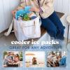 image:imageCool Coolers by Fit amp Fresh Slim Ice Packs Quick Freeze Reusable Ice Packs for Lunch Boxes amp Coolers LongLasting Space Saving Lunch Ice Packs Ivory 4PkClear Blue