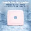 image:imageCool Coolers by Fit amp Fresh Slim Ice Packs Quick Freeze Reusable Ice Packs for Lunch Boxes amp Coolers LongLasting Space Saving Lunch Ice Packs Ivory 4PkLight Pink