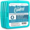 image:imageCool Coolers by Fit amp Fresh Slim Ice Packs Quick Freeze Reusable Ice Packs for Lunch Boxes amp Coolers LongLasting Space Saving Lunch Ice Packs Ivory 4PkGreen 8 PK