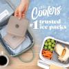 image:imageCool Coolers by Fit amp Fresh Slim Ice Packs Quick Freeze Reusable Ice Packs for Lunch Boxes amp Coolers LongLasting Space Saving Lunch Ice Packs Ivory 4PkTaupe