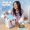 image:imageCool Coolers by Fit amp Fresh XL Slim Ice Packs Quick Freeze Reusable Ice Packs for Lunch Boxes amp Coolers LongLasting Space Saving Cooler Ice Packs Light Pink 4PkClear Blue 4 PK