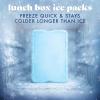 image:imageCool Coolers by Fit amp Fresh XL Slim Ice Packs Quick Freeze Reusable Ice Packs for Lunch Boxes amp Coolers LongLasting Space Saving Cooler Ice Packs Light Pink 4PkClear Blue 4 PK