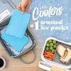image:imageCool Coolers by Fit amp Fresh XL Slim Ice Packs Quick Freeze Reusable Ice Packs for Lunch Boxes amp Coolers LongLasting Space Saving Cooler Ice Packs Light Pink 4PkClear Blue 4 PK