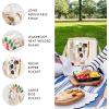 image:imageFit amp Fresh 24Can Soft Cooler Bag Insulated Leak Resistant Portable Soft Sided Bag for Travel Pink GinghamPina Colada Taupe Ivory Stripe