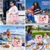 image:imageFit amp Fresh 24Can Soft Cooler Bag Insulated Leak Resistant Portable Soft Sided Bag for Travel Pink GinghamPink Gingham