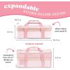 image:imageFit amp Fresh Insulated Casserole Carrier  Double Decker Food Carrier Fits Two 9x13 Dishes Expandable Hot amp Cold Food Transport Bag with Zipper Pocket for Potluck Easter amp Travel Taupe StripePink Gingham