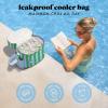 image:imageFit amp Fresh Sidekick Insulated Cooler Bag  Dual Compartment Leakproof Soft Sided Lunch Cooler Small Cooler Bag with Crossbody Strap 15 Can Capacity for Work Beach amp Travel Pina Colada CabanaCoastal Cabana Stripe