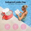image:imageFit amp Fresh Sidekick Insulated Cooler Bag  Dual Compartment Leakproof Soft Sided Lunch Cooler Small Cooler Bag with Crossbody Strap 15 Can Capacity for Work Beach amp Travel Pina Colada CabanaDaiquiri Cabana Stripe