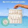 image:imageFit amp Fresh Sidekick Insulated Cooler Bag  Dual Compartment Leakproof Soft Sided Lunch Cooler Small Cooler Bag with Crossbody Strap 15 Can Capacity for Work Beach amp Travel Pina Colada CabanaPina Colada Cabana