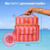image:imageFit amp Fresh Sidekick Insulated Cooler Bag  Dual Compartment Leakproof Soft Sided Lunch Cooler Small Cooler Bag with Crossbody Strap 15 Can Capacity for Work Beach amp Travel Pina Colada CabanaDaiquiri Cabana Stripe