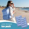 image:imageCool Coolers Reusable XL Soft Ice Packs for Coolers LongLasting Lunch Box Ice Pack High Performance Quick Freeze 2Pk Taupe StripeCornflower Blue