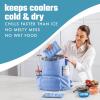 image:imageCool Coolers Reusable XL Soft Ice Packs for Coolers LongLasting Lunch Box Ice Pack High Performance Quick Freeze 2Pk Taupe StripeCornflower Blue