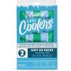 image:imageCool Coolers Reusable XL Soft Ice Packs for Coolers LongLasting Lunch Box Ice Pack High Performance Quick Freeze 2Pk Taupe StripeGreen Blue Stripe