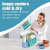 image:imageCool Coolers Reusable XL Soft Ice Packs for Coolers LongLasting Lunch Box Ice Pack High Performance Quick Freeze 2Pk Taupe StripeGreen Blue Stripe