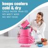 image:imageCool Coolers Reusable XL Soft Ice Packs for Coolers LongLasting Lunch Box Ice Pack High Performance Quick Freeze 2Pk Taupe StripeHot Pink